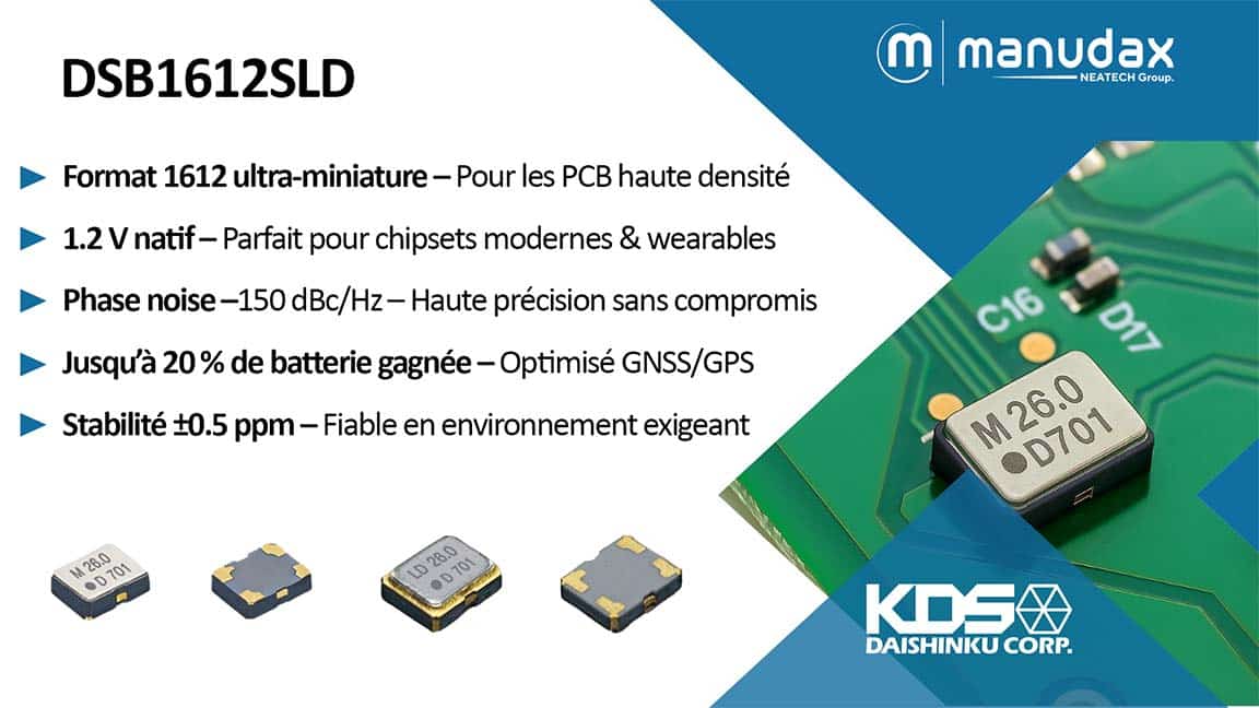 Nouveauté produit : DSB1612SLD | TCXO 1.2V ultra-compact signé KDS