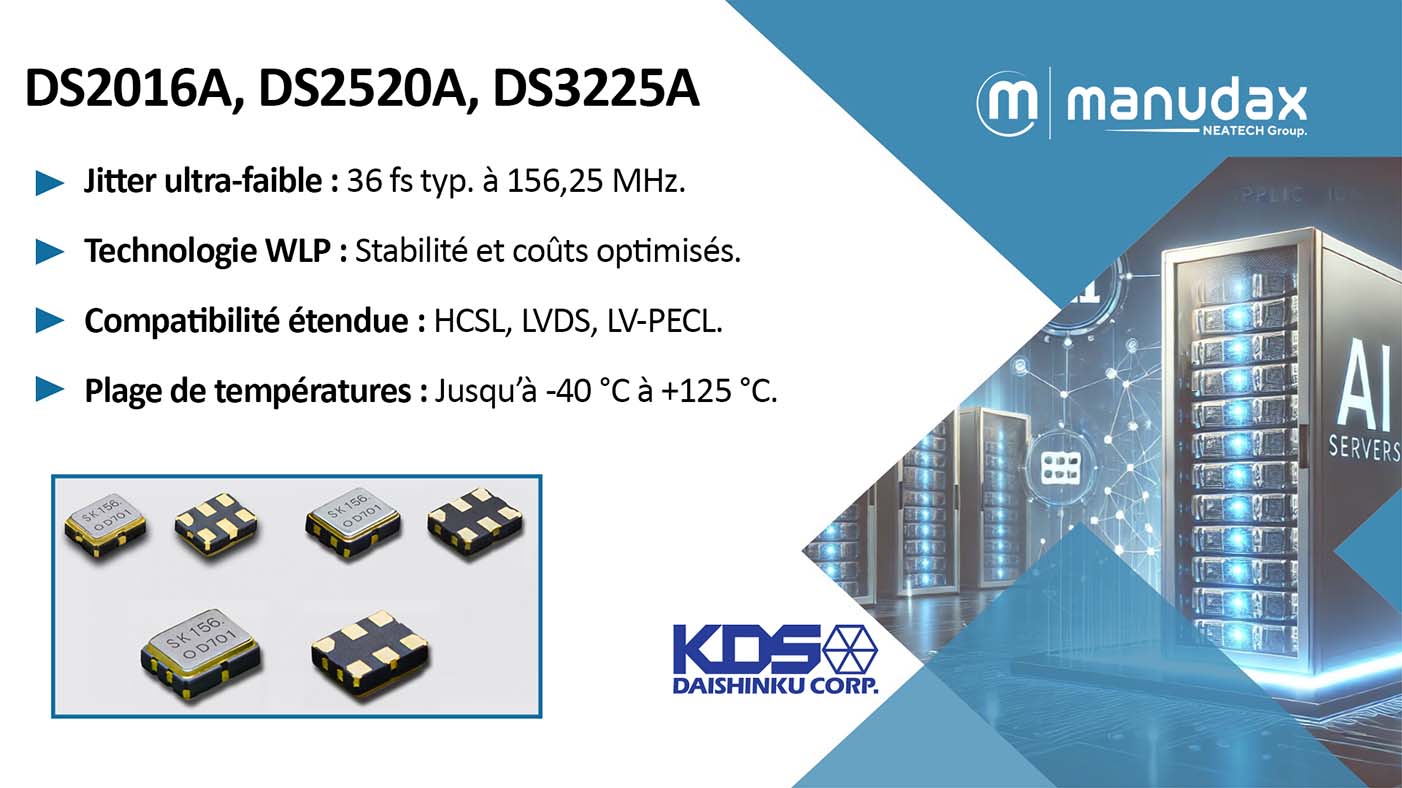 Oscillateurs KDS à ultra-faible jitter et technologie WLP pour des performances de pointe