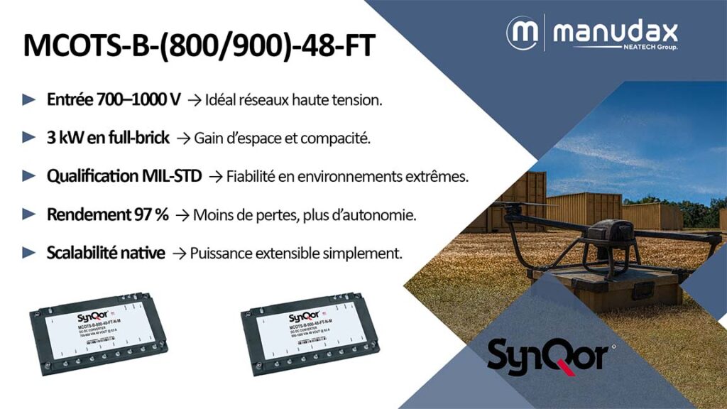 MCOTS-B-800-48-FT & MCOTS-B-900-48-FT : 3 kW de puissance pour vos systèmes haute tension
