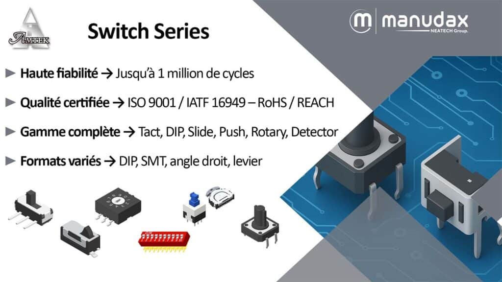 Amtek Switch Series : fiabilité industrielle, multiples formats, intégration facilitée